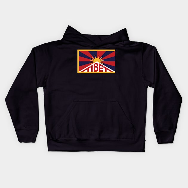 Tibet flag Kids Hoodie by Designzz